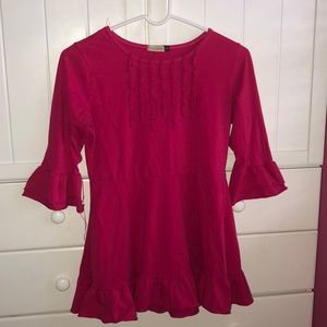 Pink classy top  (loose thread on the sleeve)